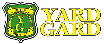 Yard Gard logo with shield and motto.