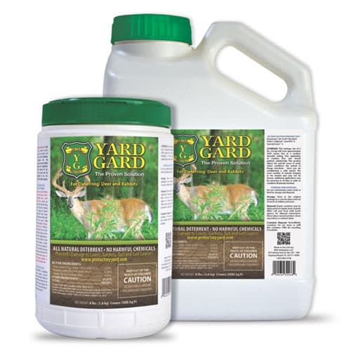 Deer and rabbit repellent Yard Gard containers